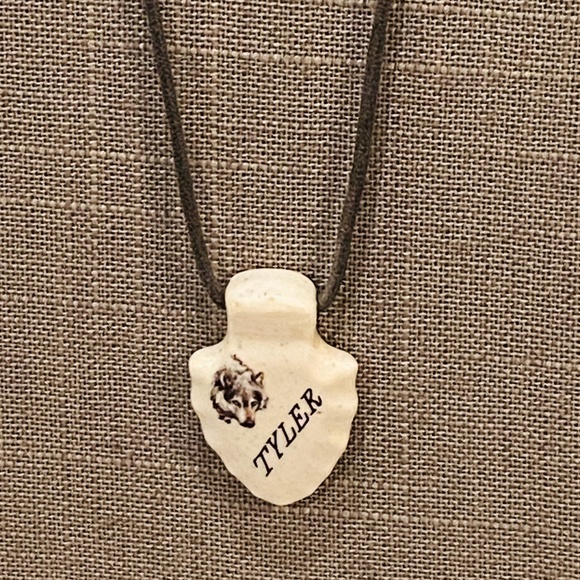 Vintage Other - BUNDLE ONLY Vintage "Tyler" Souvenir Arrowhead/Wolf Necklace